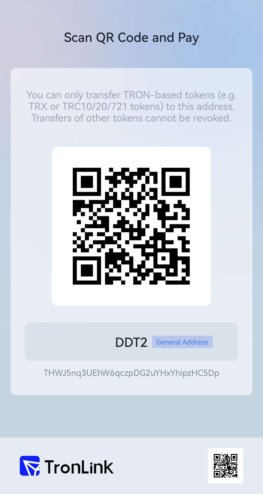 TRON Payment QR Code